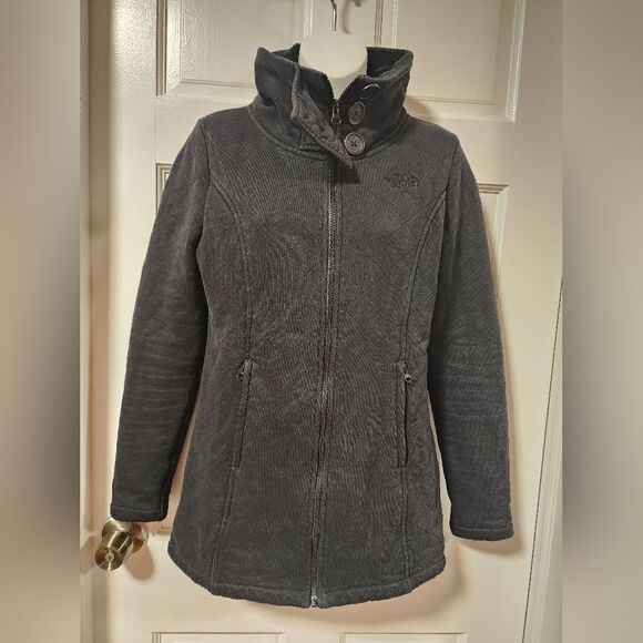 The north face women’s caroluna jacket quilted fleece lined black  size … - Picture 1 of 14